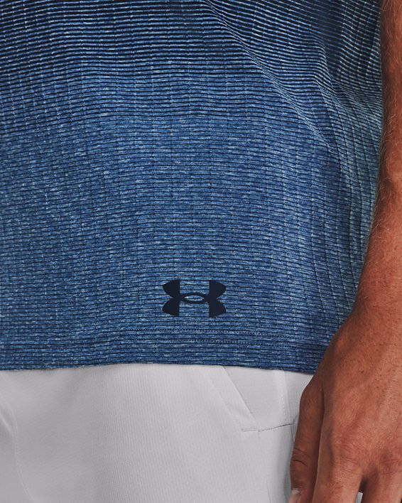 Men's UA Seamless Lux Tank in Blue image number 3